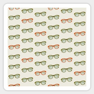 Pattern with plastic colorful eyeglasses Sticker